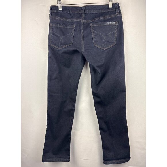 Calvin Klein Womens Dark Wash Denim Jeans Size 8 - Picture 4 of 5